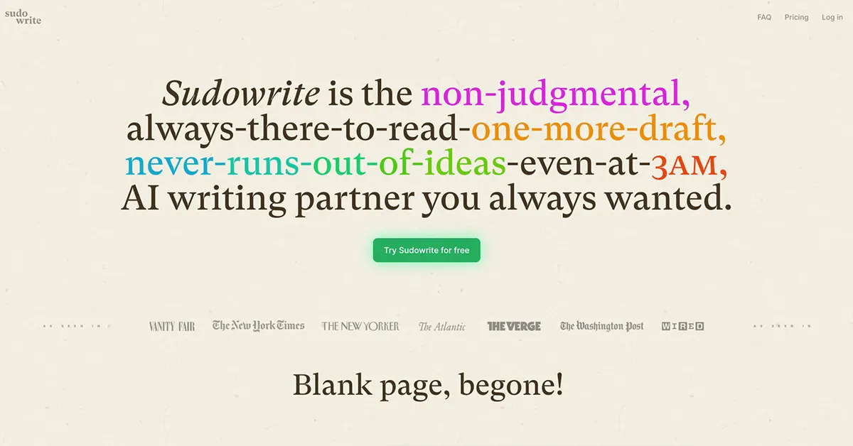 Sudowrite AI fiction writing tool showing scene development interface for KDP genre fiction (Nespola.io)